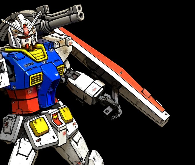 ボクのベッド脇に立っているオリジンガンダムをなんとなく撮影してフォトショで少しイジってみた。いや本当になんとなくの遊びで意図も目的もないの。んで途中で飽きちゃったのでビームライフルを持つ右手側は放ったらかしで、だからトリミングして隠したらバランスの悪いレイアウトに(苦笑) 