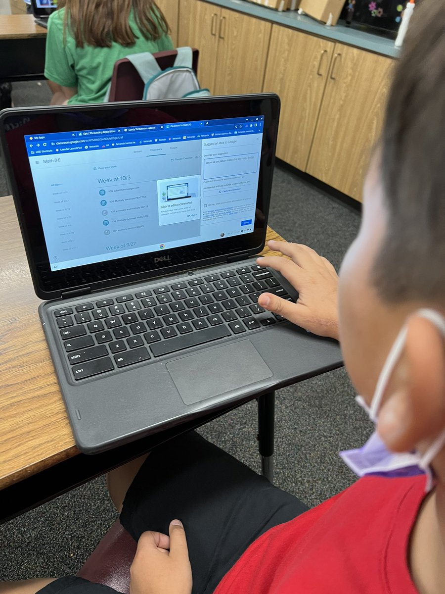 sandobalj's tweet photo. Nothing’s better than going straight to the source, students, to ask for feedback on Google Classroom. And to take it one step further, showing them how to suggest feedback within @Google @GoogleForEdu itself! #1LISD @GiddensJaguars #StudentVoice #SearchFeature https://t.co/cnQ0mBsqPL