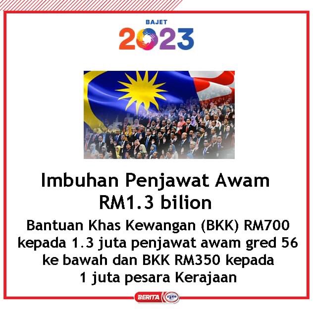 tv1_rtm's tweet photo. Imbuhan Penjawat Awam

#Bajet2023
#KeluargaMalaysia https://t.co/oECErEK0Yh