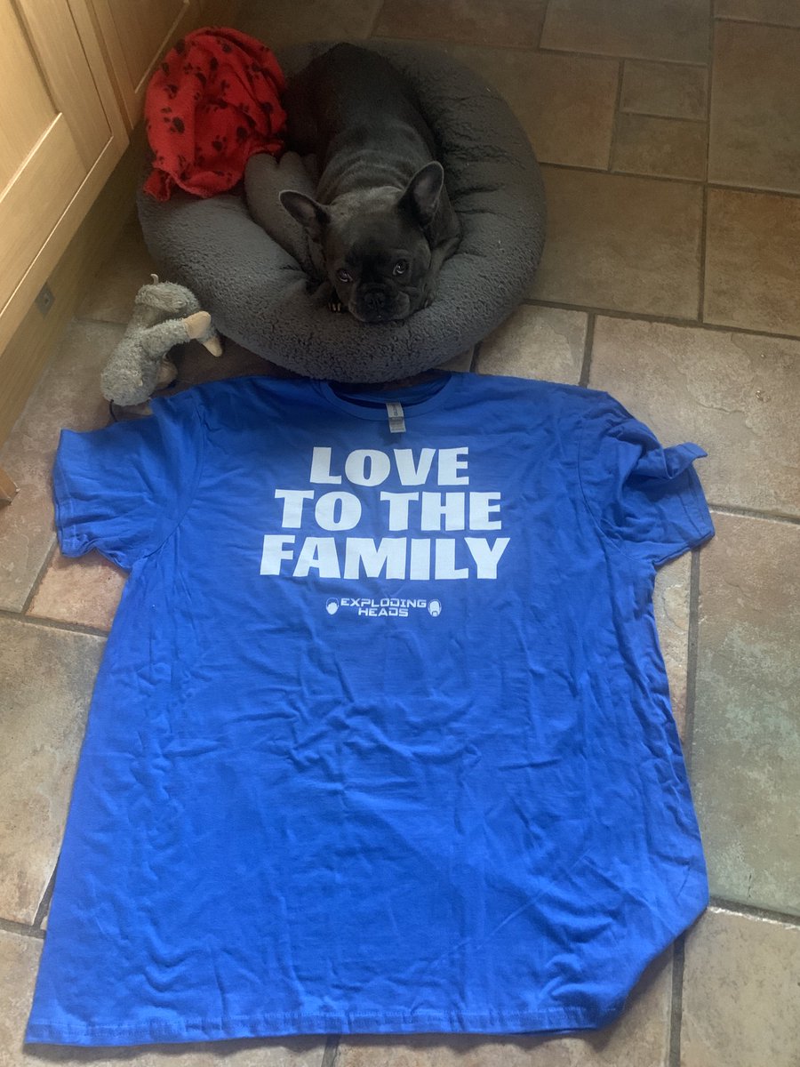 El_Vim_Fuego's tweet photo. β¦@Exploding_Headsβ© I canβt believe my new T-shirt came with a free French bulldog. Top top top top top top top top top free gifting. Love to the frenchie, I mean family. #frenchie #lovetothefamily #explodingheads https://t.co/R7xpyEeUzA