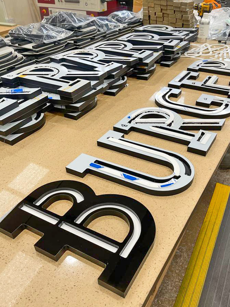 Hungry for some bespoke signs?🍔

Our expert machining and fabrication teams have been busy creating black and white Acrylic burger lettering for a customer's restaurant.

For more information about our services, please visit: angliaplastics.co.uk/services

#foodindustry #acrylicsigns