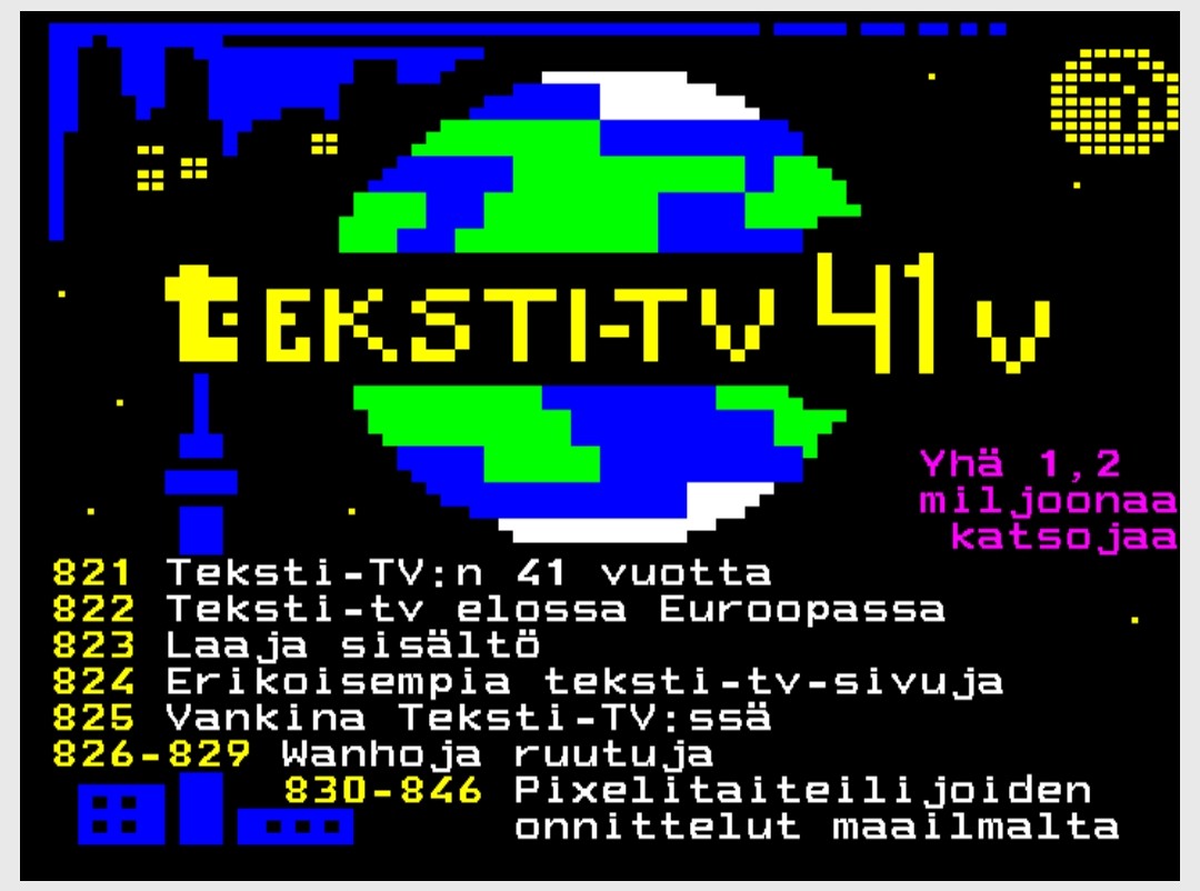 sompekuukkanen's tweet photo. Teksti-tv täyttää tänään 41 vuotta.
Minä aloitan aina päivän uutiskatsauksella sivulta 100...
Seuraatko Sinä tekstiteeveetä? Mitä sisältöjä?
#tekstitv41 #tekstitv #yle https://t.co/RvAvn59iQG