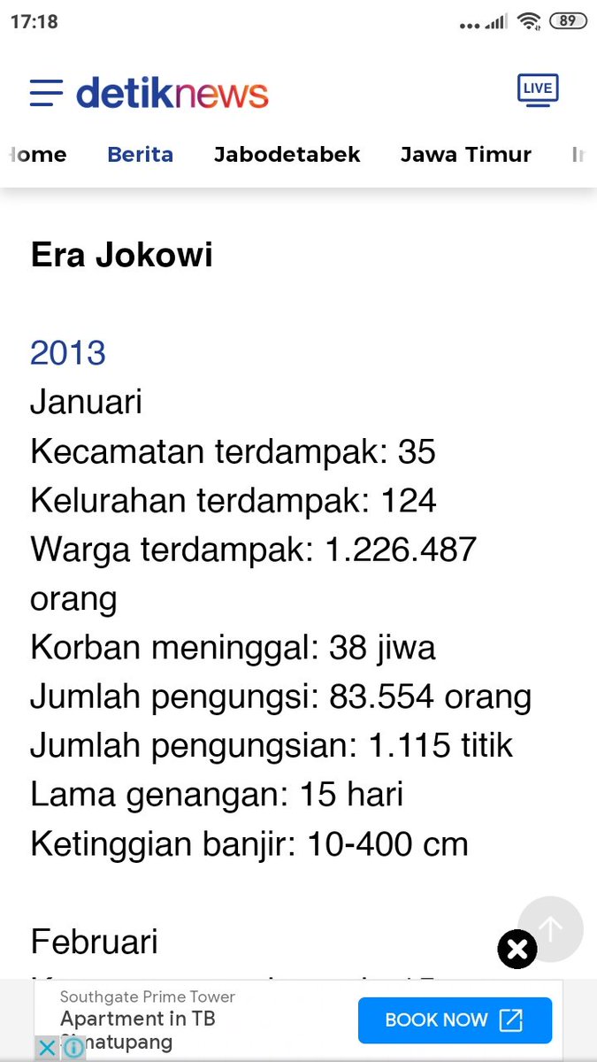 ToniHar63's tweet photo. @Miduk17 Ini data banjir waktu Jokowi jadi gubernur DKI. Korban banjir yg mati puluhan orang.  😄 https://t.co/qCfRLfy8n7