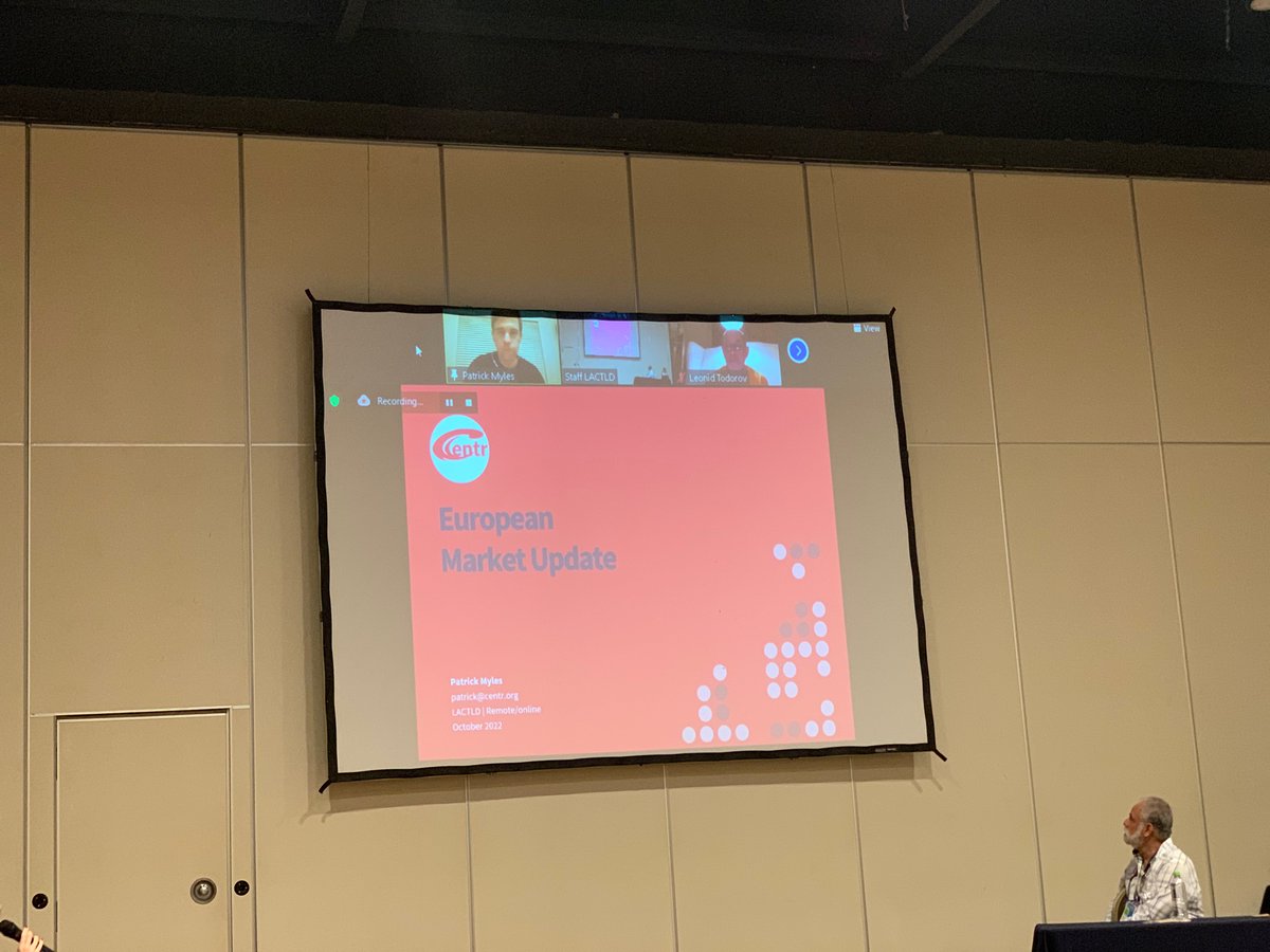 nichaiti's tweet photo. Consumers : Post pandemic trends
European Market Update by Patrick Myles (CENTR)
@LACTLD Technical and Commercial Workshop in Santa Cruz de la Sierra, Bolivia
#LACTLD #LACNIC38 #LACNOG2022 https://t.co/3be7kMiv0x