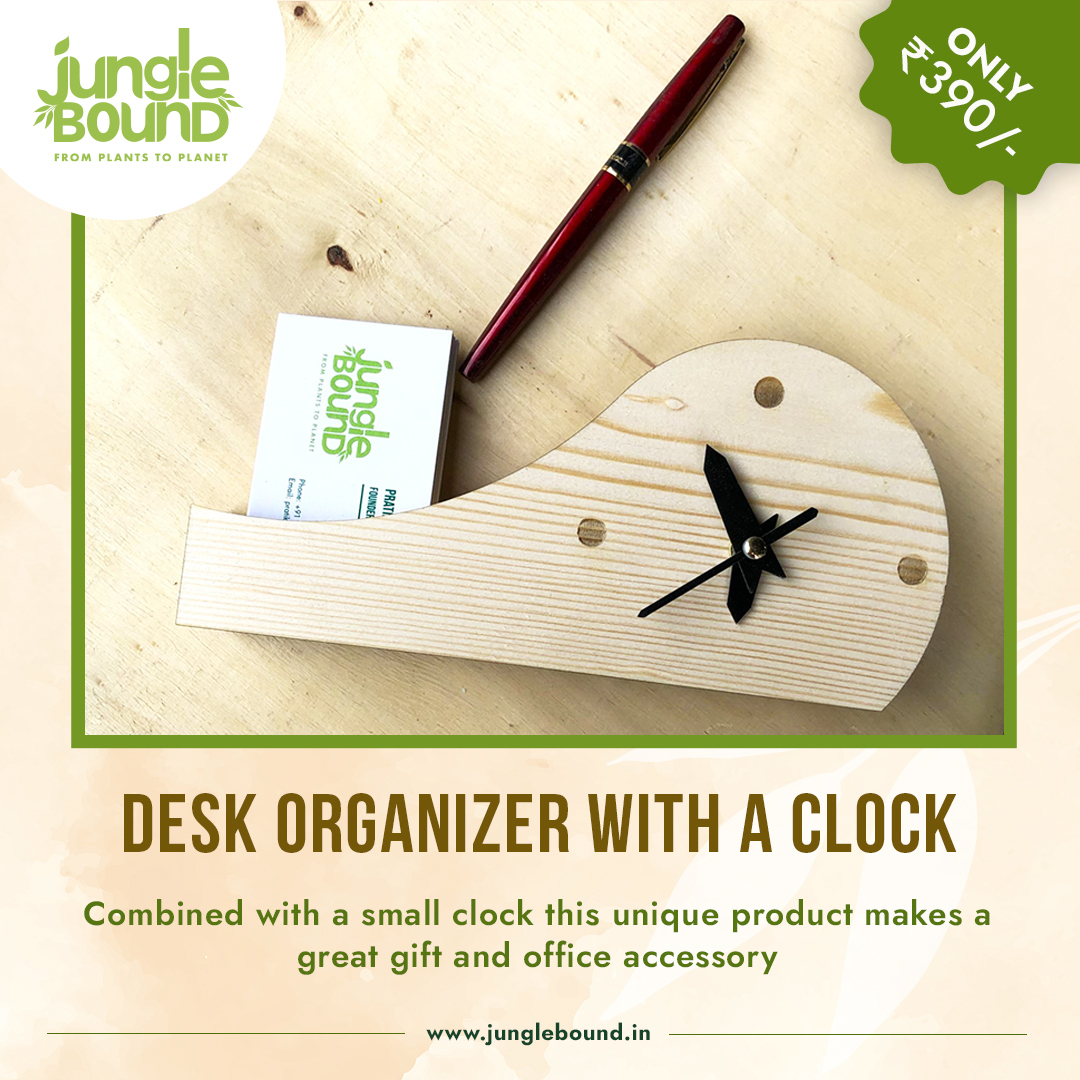 jungleboundin's tweet photo. Do you want to give your study a more spectacular look? ✨ With Jungle Bound's Desk Organiser with a Clock, experience flawless productivity and make your space a little more beautiful.

💎 Order by visiting our website!

#junglebound #diwaligifting #affordable https://t.co/m10SaYl92b