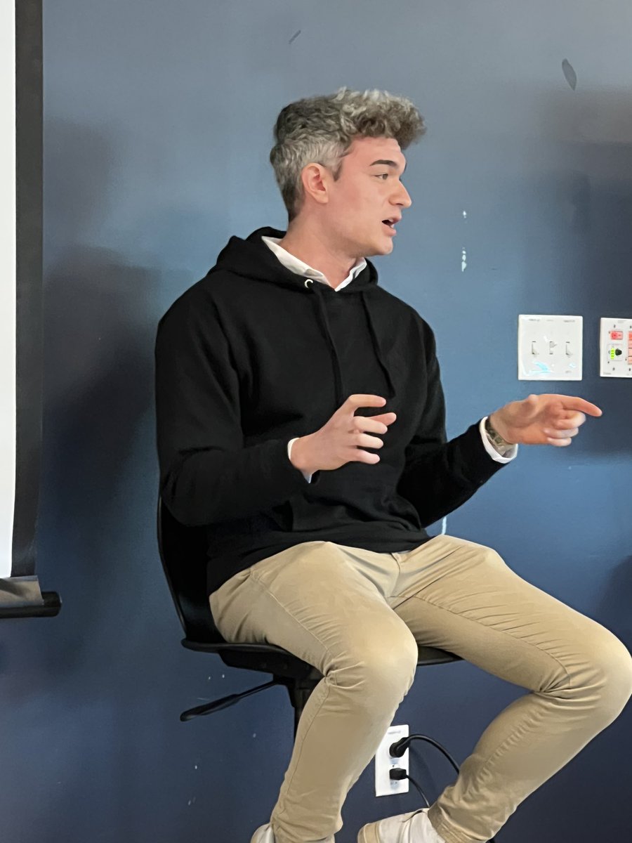 TechValleyHigh's tweet photo. Thrilled to welcome @DylanTelano, CEO of @Voyce_Me  to our all school meeting. Dylan matches many of our students’ passions in the area of entrepreneurship and creative content creating #iterm https://t.co/OXlVy23s7N