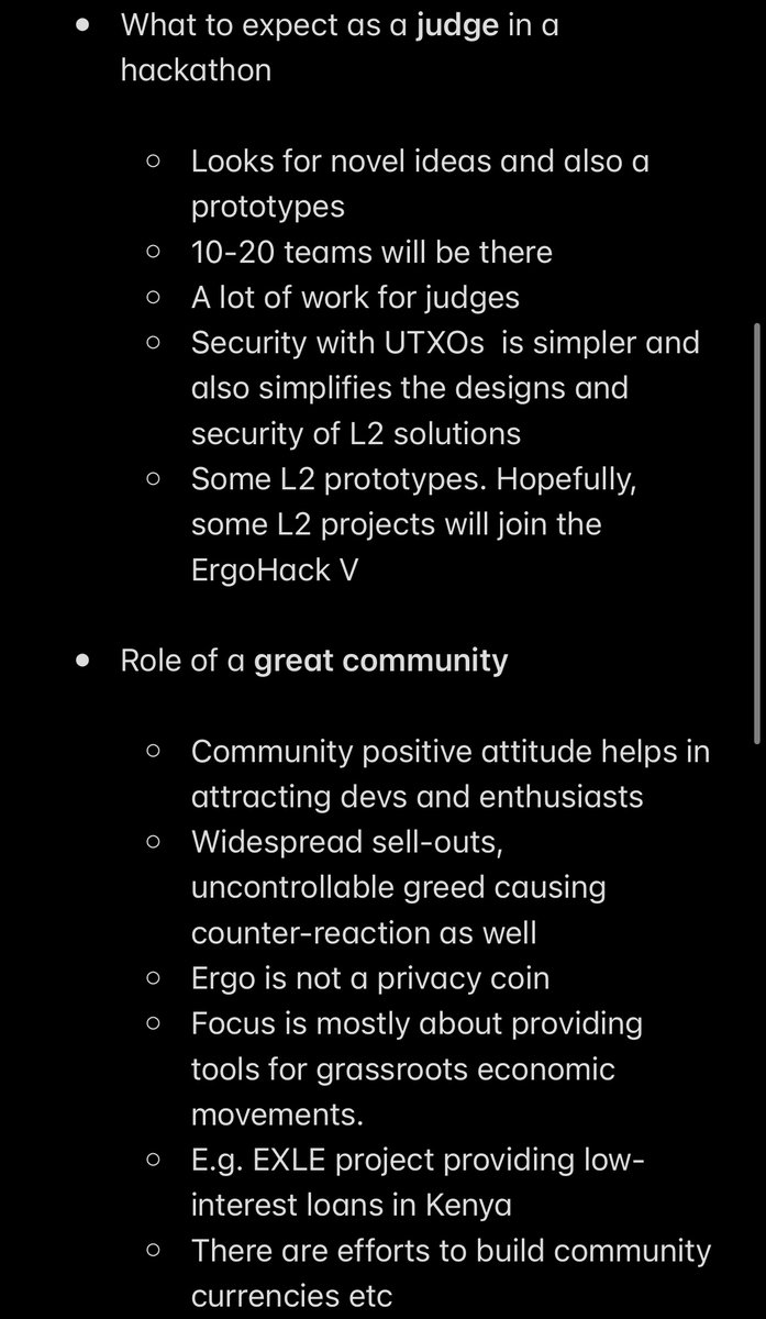 alephium's tweet photo. Last Thursday, we were lucky enough to host @chepurnoy (we hope you’re feeling better!) from @ergoplatformorg in our Discord channel to talk with us about #ErgoHackV and a lot of other cool stuff!

If you couldn't attend, find here the Notes! 🧵

#Ergo #Ergonauts #TechTalk https://t.co/QwyHwjbup9
