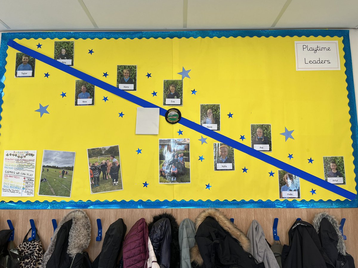 SimplySportLtd's tweet photo. WELL DONE 

The playground leaders we have been working with at @BurnhopePrimary are all up and running with their weekly rota. 

They designed a great eye catching poster and their teachers have made this fantastic display. 

Well done all 👏🏻👏🏻 https://t.co/hR3EKcYpiD