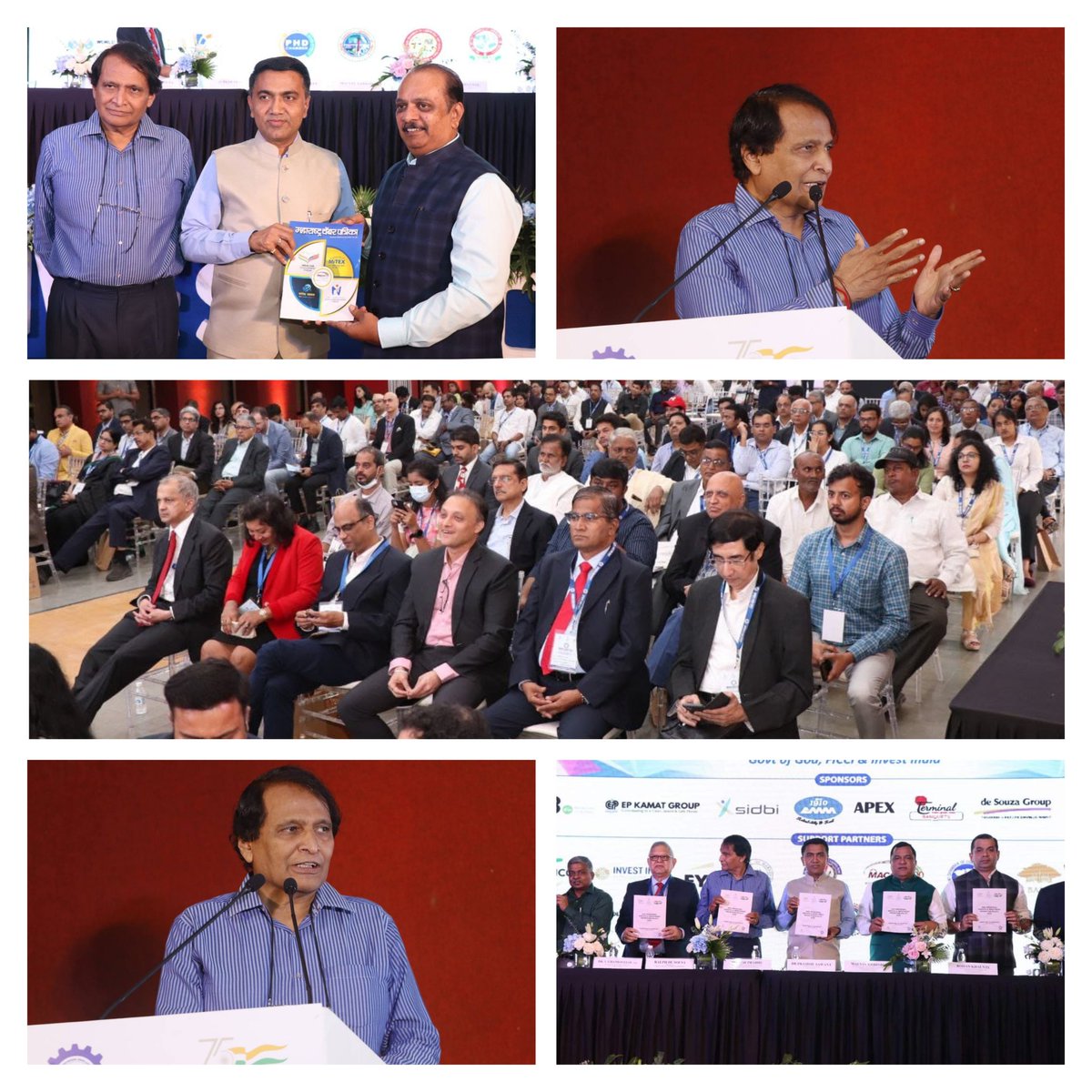 sureshpprabhu's tweet photo. Delivered a key note at #InvestGoaSummit 2022 and released the Goa Industrial Growth and Investment Policy 2022 with Hon'ble @goacm @DrPramodPSawant Ji, @MauvinGodinho Ji & @RohanKhaunte Ji . This policy will help people of Goa, entrepreneurs and their businesses. https://t.co/lwblHyBBMn