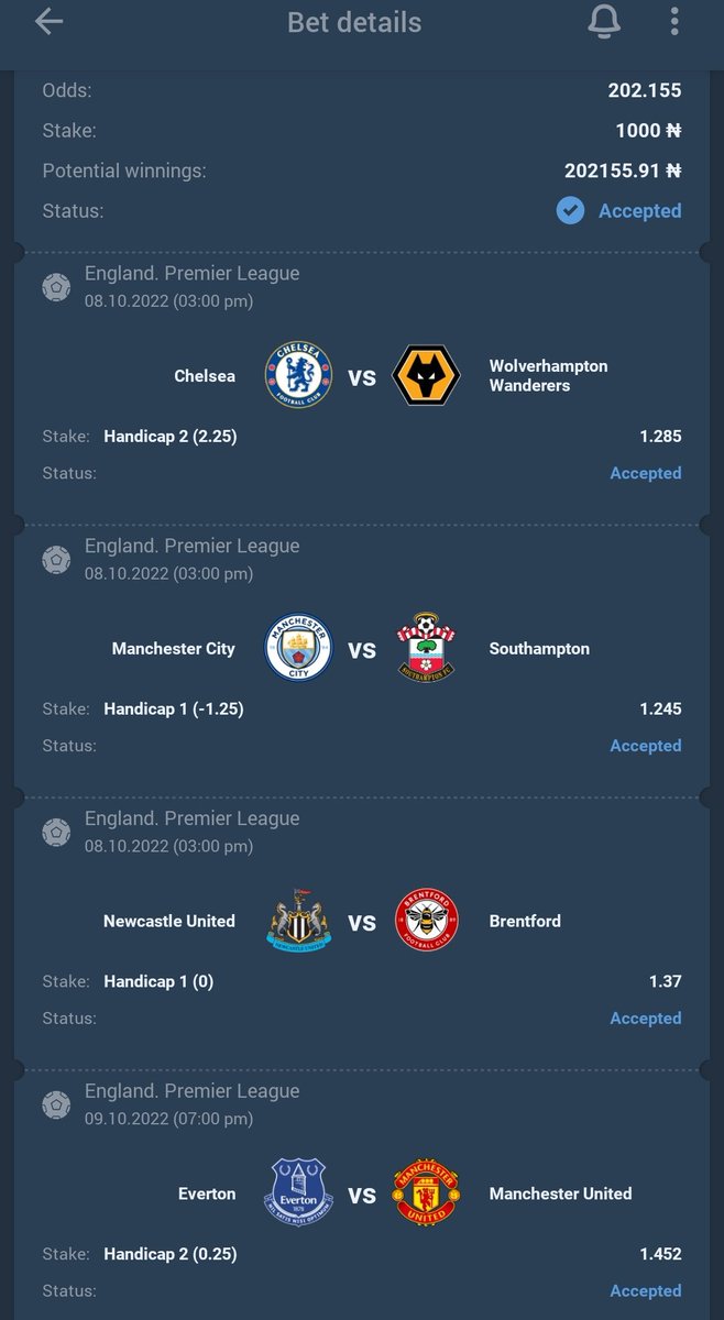 MisturBets's tweet photo. ASIAN HANDICAP:
*19 Events
*202 Odds
1xBet Booking- "3GVPB"
Get On π https://t.co/Teoz9pKIuH
GREENLUCK!! #Misturbets https://t.co/uFmNKUnTNw