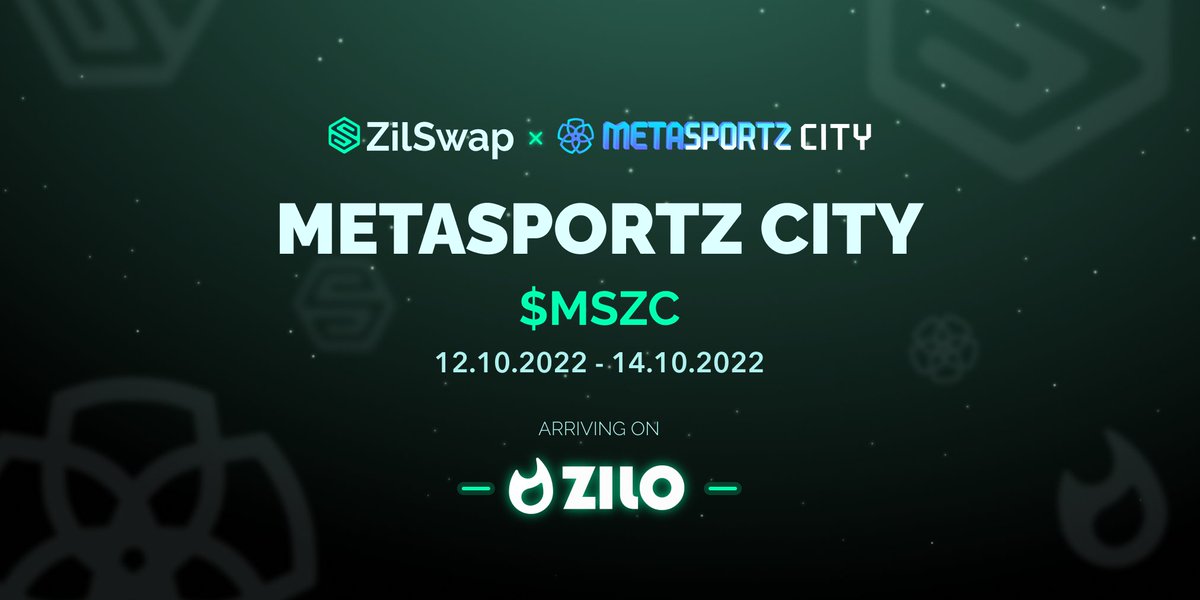 metasportzcity's tweet photo. METASPORTZ CITY $MSZC arriving on #ZILO

Only 115,500,000 tokens to be sold this upcoming Wednesday, so don’t miss out!
🔥When: 1am UTC 12 Oct - 23359 UTC 14 Oct 2022
🔥Where: https://t.co/c6FU58Eviw
🔥How: https://t.co/dAHbNzcuK1  

$MSZC $ZIL $ZWAP #P2E #Metaverse #Web3 https://t.co/JUinodInkO