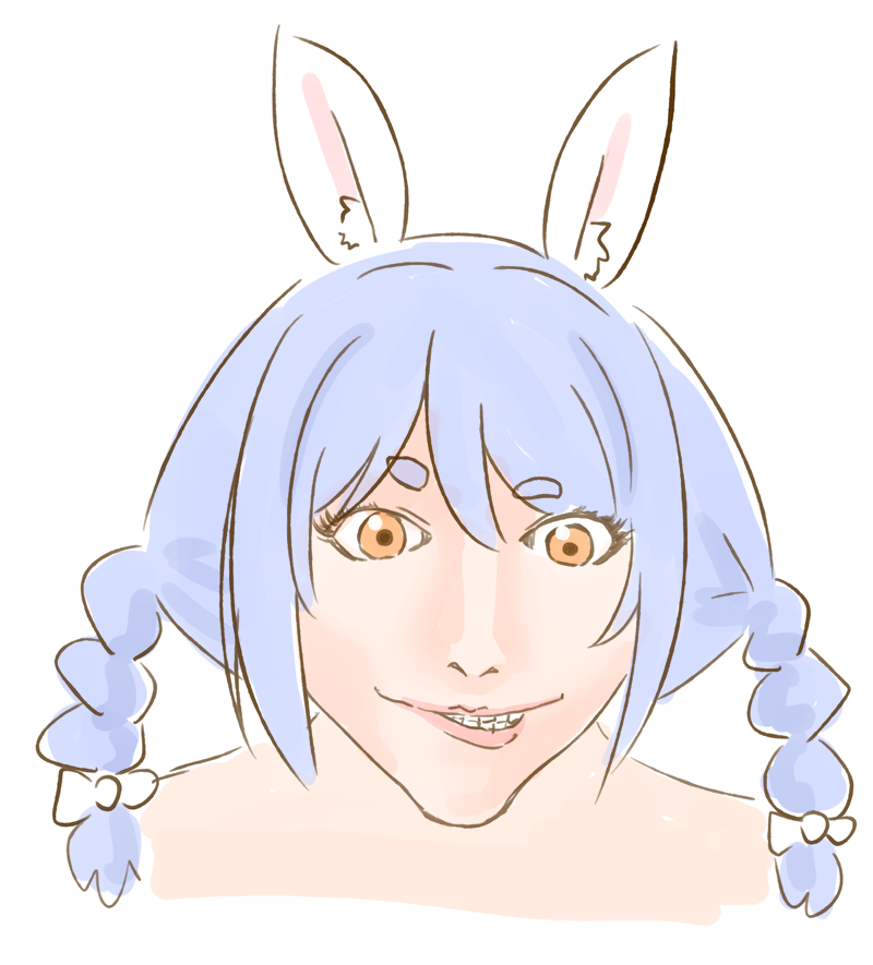 兎田ぺこら 「」|ねこやまのイラスト