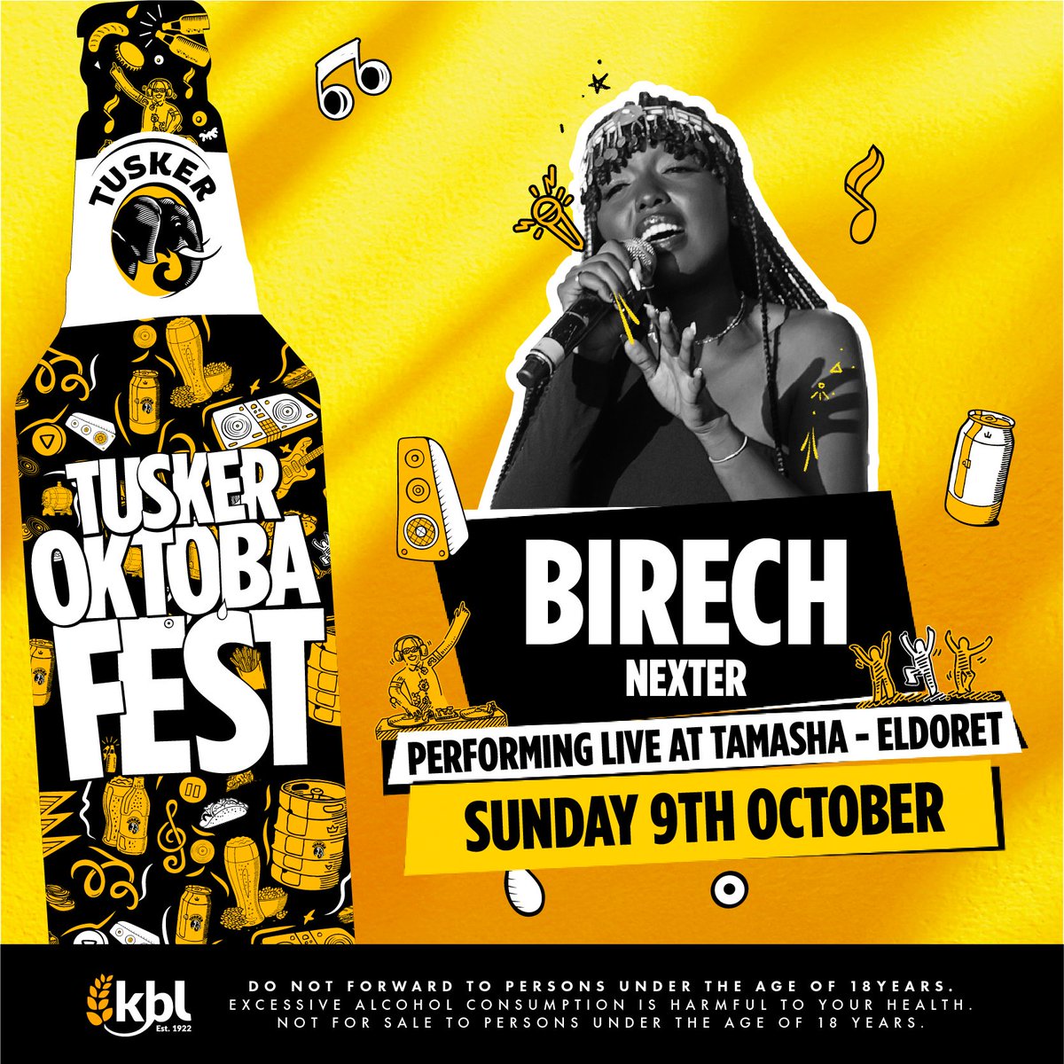 Kaysparks_'s tweet photo. Guys, @TuskerLager #TuskerOktobafest iko Tamasha Eldoret on 8th-9th October. Tickets @ Ksh 1000 redeemable for 4 beers. Birech atakuwa, nangojea OG pia na ngoma ya βMbonaβ - @_kenwells, @__derro & @MjengoKE tutafika! Grab cold Tusker & get ready to #CheerToTheNext100 #TuskerAt100 https://t.co/7OXiLRJCUo