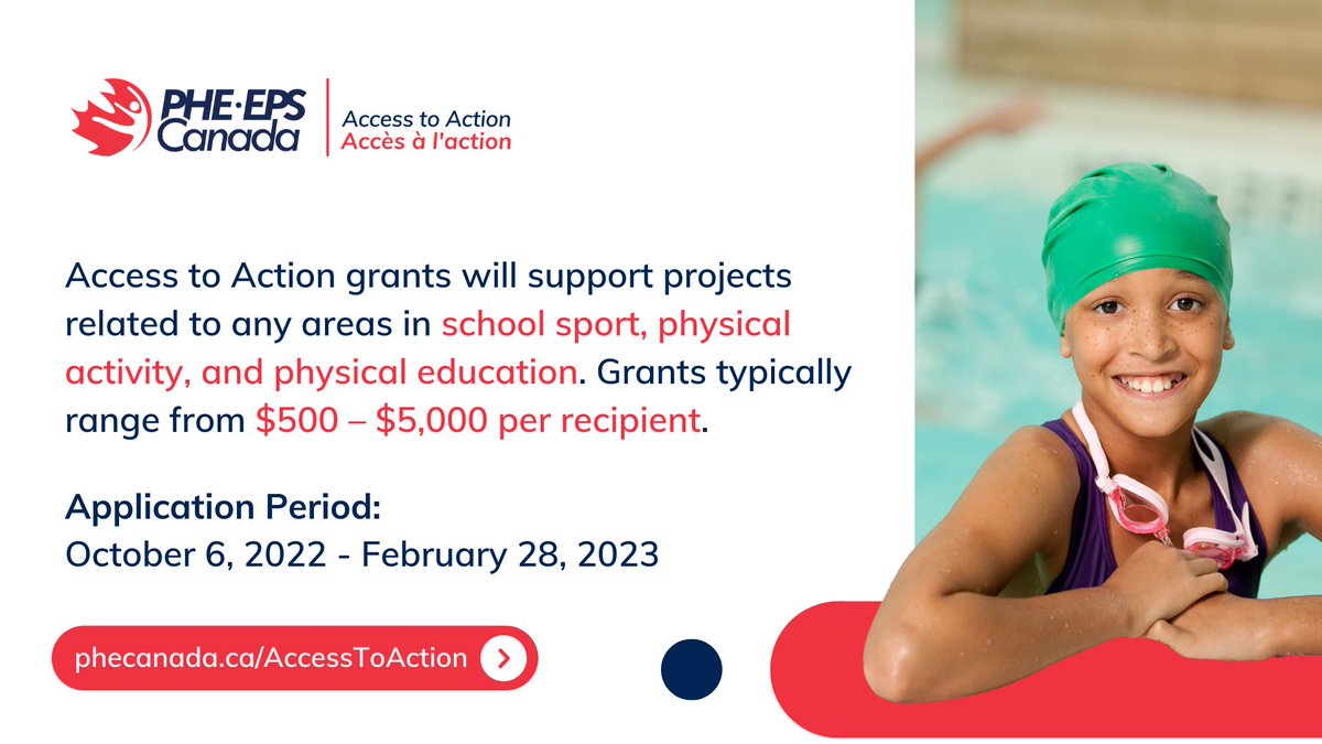 PESIC (@pesicnl) on Twitter photo Exciting news! #AccessToAction aims to close the gaps among students, educators & community members by providing grants to schools to create & support new #sport & #PhysicalActivity opportunities before, during & after school hours. Learn more & apply today <a href="/PHECanada/">PHE Canada | EPS Canada</a> Exciting news! #AccessToAction aims to close the gaps among students, educators & community members by providing grants to schools to create & support new #sport & #PhysicalActivity opportunities before, during & after school hours. Learn more & apply today <a href="/PHECanada/">PHE Canada | EPS Canada</a>