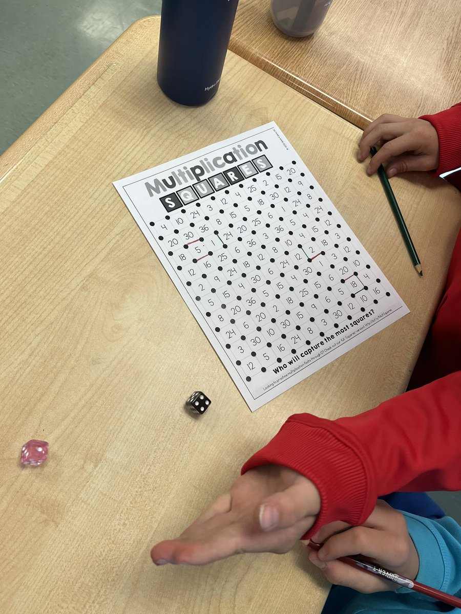 It’s “Math Game Friday” for the Fabulous Fives!!  Ss always have so much fun playing Multiplication Squares from <a href="/Games4Gains/">Games 4 Gains</a> !
<a href="/LambethPS1/">Lambeth P.S.</a> @JenMrsjmann