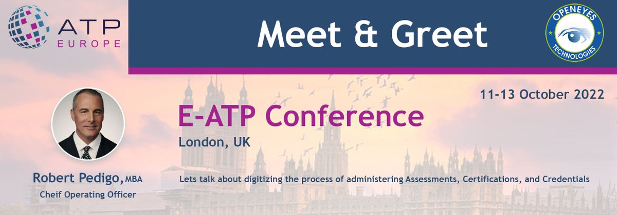 OpenEyesTech's tweet image. We will see you in London for the 2022 E-ATP Conference, the largest assessment-focused community event to build better and more equitable testing experiences.  

#openeyestech #peneyestechnology #eatpconf #Assessment #certifications #credentialing