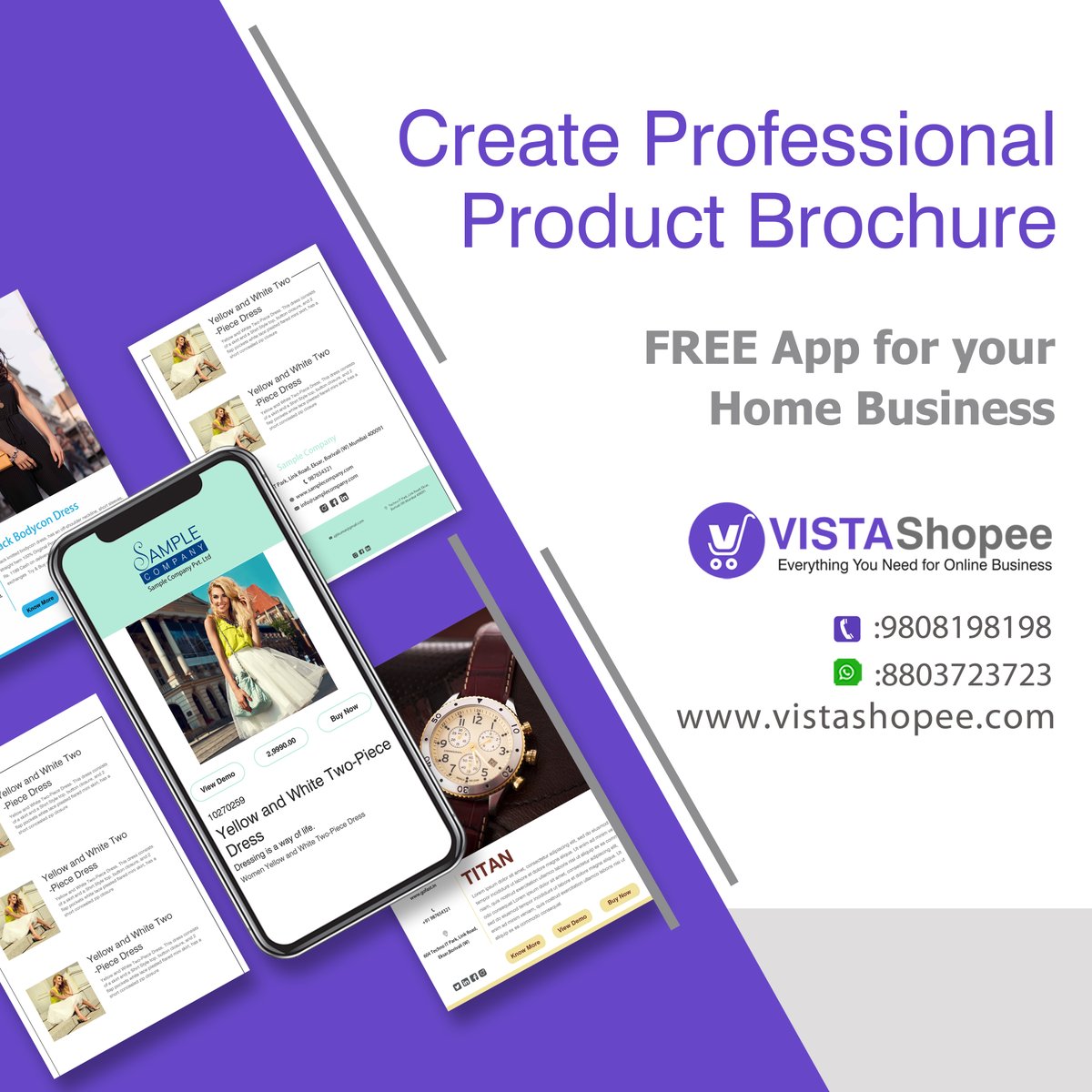 Create attractive Product Brochure with Ease!  Instantly share single product brochure in PDF format along with your company details.

Install the FREE VistaShopee App Today
bit.ly/3vUMwMh

 #vistashopeeapp #brochures #productbrochure #ecommerceapp #businessapp