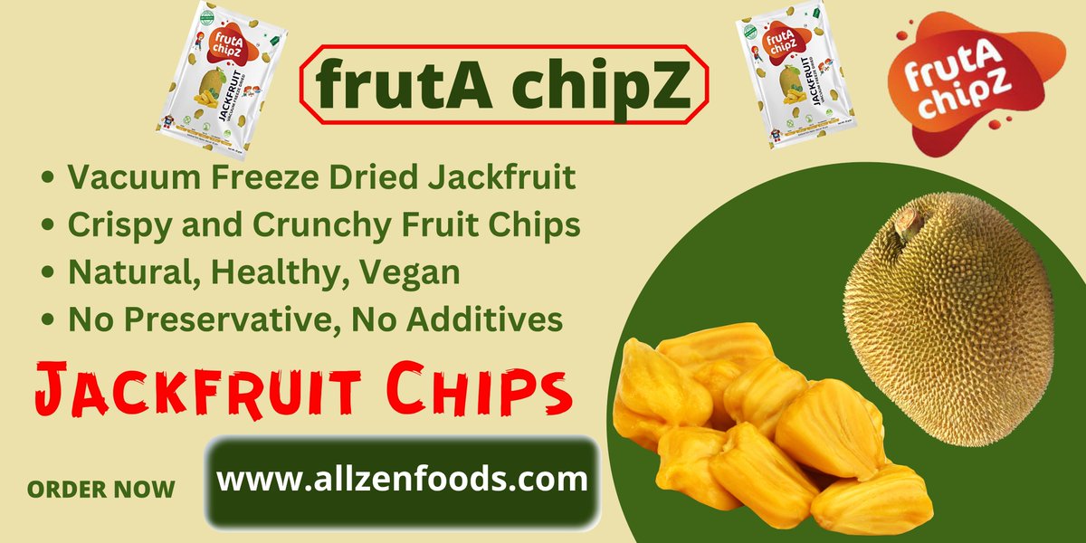AllzenFoods's tweet photo. Want to eat Jackfruit in all seasons. You can eat in the form of Jackfruit Chips. Then why late go and buy online @ https://t.co/pRqrWaWo4Z
#healthyjackfruitchips #jackfruitchips #healthysnacks #healthychips #fruitchipsonline https://t.co/ZrfvLXYiy5
