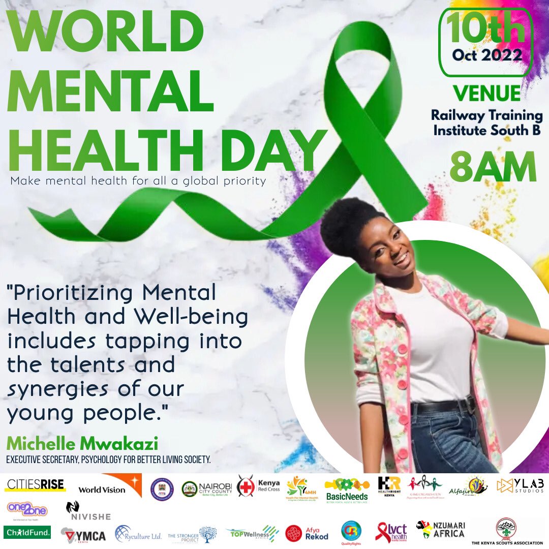 What’s your message as we continue preparing for World Mental Health day
#WorldMentalHealthDay2022 #Y4MH #Youthformentalhealth
<a href="/citiesRISE/">citiesRISE</a> <a href="/NairobiCityGov/">Nairobi City County</a> <a href="/KenyaRedCross/">Kenya Red Cross</a> <a href="/IMLU_org/">IMLU</a> <a href="/LVCTKe/">LVCT Health</a> <a href="/HealthRight/">HealthRight</a> <a href="/YlabStudios/">Ylab Studios</a>  <a href="/AfyaRekod/">AFYA REKOD</a> <a href="/youth4MHKenya/">youthformentalhealth.ke</a> <a href="/StrongerKe/">The Stronger Project Kenya</a> @NzumariAfrica