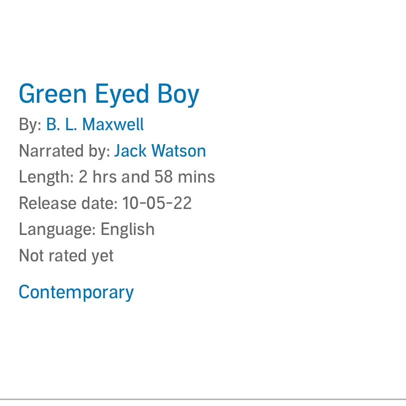 watson_vo's tweet photo. My new audiobook, BL Maxwell‘s delightful Green Eyed Boy, has gone up for sale! https://t.co/yVL4PHNdzj