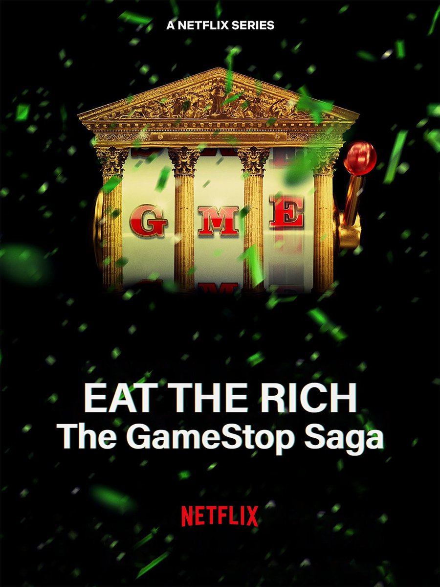 1/ We loved every minute of Eat the Rich: The GameStop Saga (available on <a href="/netflix/">Netflix</a>) - the story of how a massive group of complete strangers digitally managed to unite and coordinate actions based on a joint belief/towards a joint goal.
