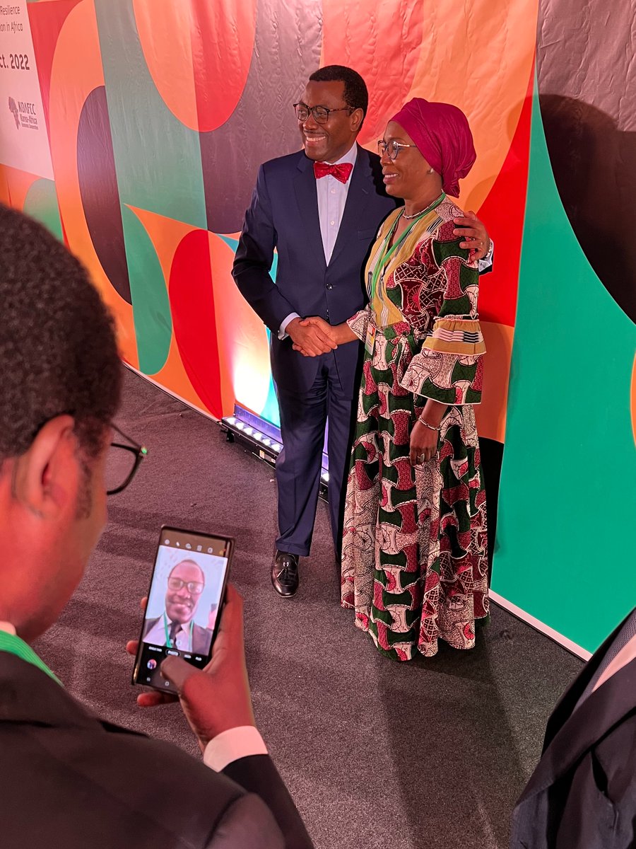 beth_dunford's tweet photo. #CSOForum2022 sessions connect development and civil society thought leaders, like @asalfomagic. Between sessions - opportunity for @AfDB_Group leadership, allies to listen to the public and express #AfDB support for #climate resilience and a just #energy transition in #Africa. https://t.co/hj19NRfJ40