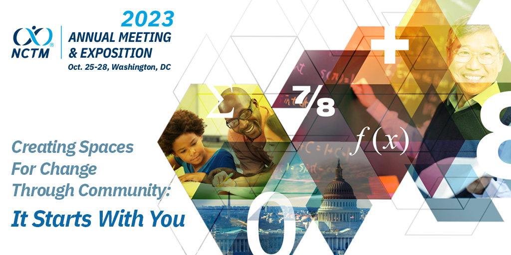 Proposals for the 2023 Annual Meeting in DC are due TODAY! 

Submit your proposal for a session, burst, or workshop here: nctm.link/Be-A-Speaker

#NCTMDC23 #mtbos #mathchat #math #maths