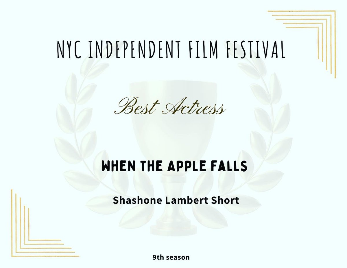 Shawt_Films's tweet photo. So grateful for another win!! Thanks @NYCINDEPENDENTF #FilmFestival #shortfilm #awardwinning #atlantafilmmaker #nycactress #nycactor https://t.co/0wGVJxEsbI