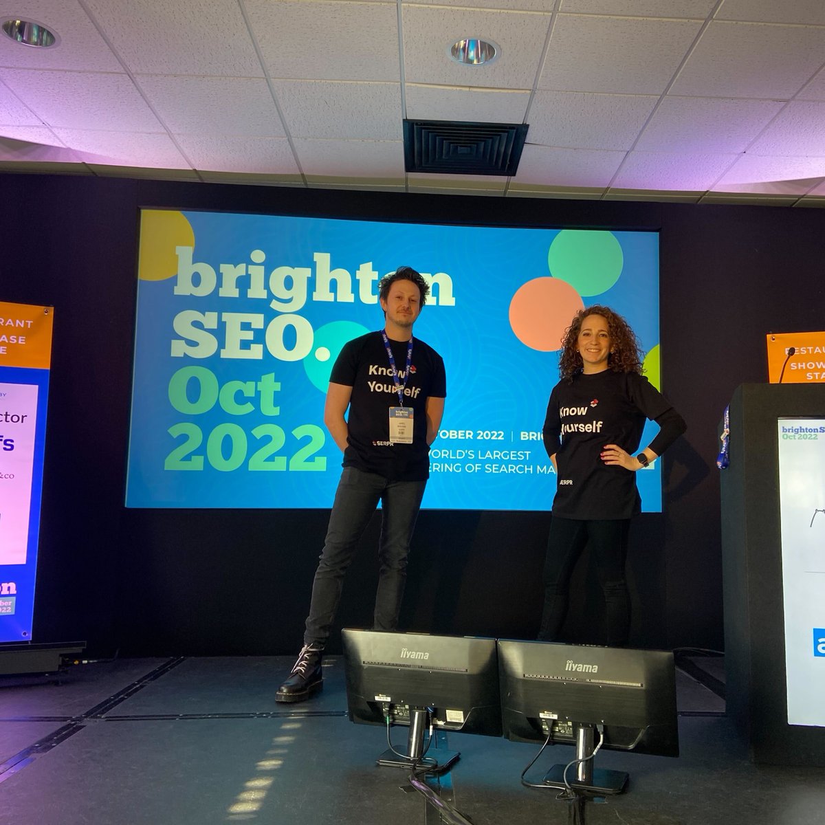 Found_Online's tweet photo. Cheering on Emily &amp; James (our friends from @Braidr_ai) as they present @serpr_ to everyone at @brightonseo 👏

We love supporting our @tomorrowgroupco sister agencies and @serpr_'s really cool!!! 🤩 

#seo #searchengineoptimization #digitmarketing #event #marketingagency https://t.co/iBC05YjZVs