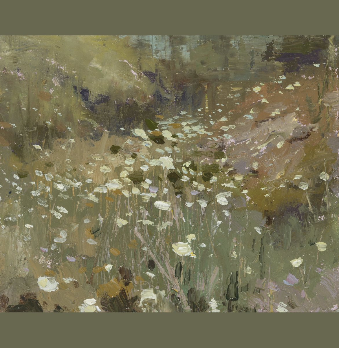 Cigarbox Polaroid of my favorite spot from the beaches of Costa Brava, Spain and a color study 4 x 5 inch oil on panel plein air with the mosquitos who explained the quickness for color.