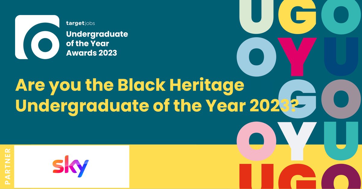 targetjobsUK's tweet photo. We are over the moon that for the second year @lifeatsky have chosen to partner the Black Heritage #UGradoftheYear Awardπ
Click here to find out more π https://t.co/Prq707ZvTy
#ugoy #ugoty #blackheritage #studentopportunities https://t.co/YY44iC0tpd
