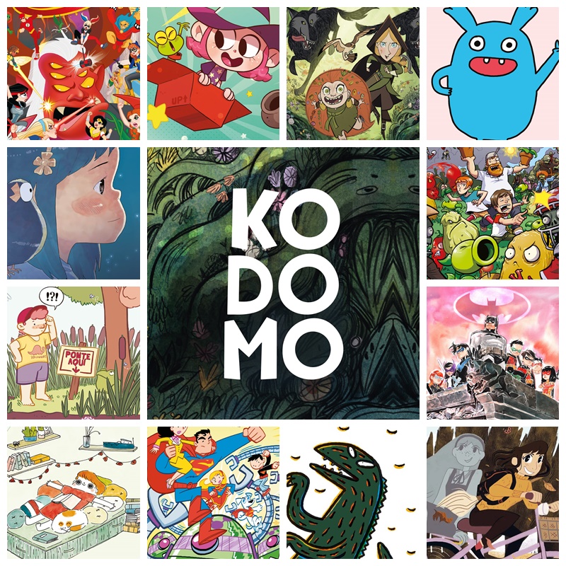 Algunos de los personajes y cómics que publicaba ECC Ediciones en su sello Komodo