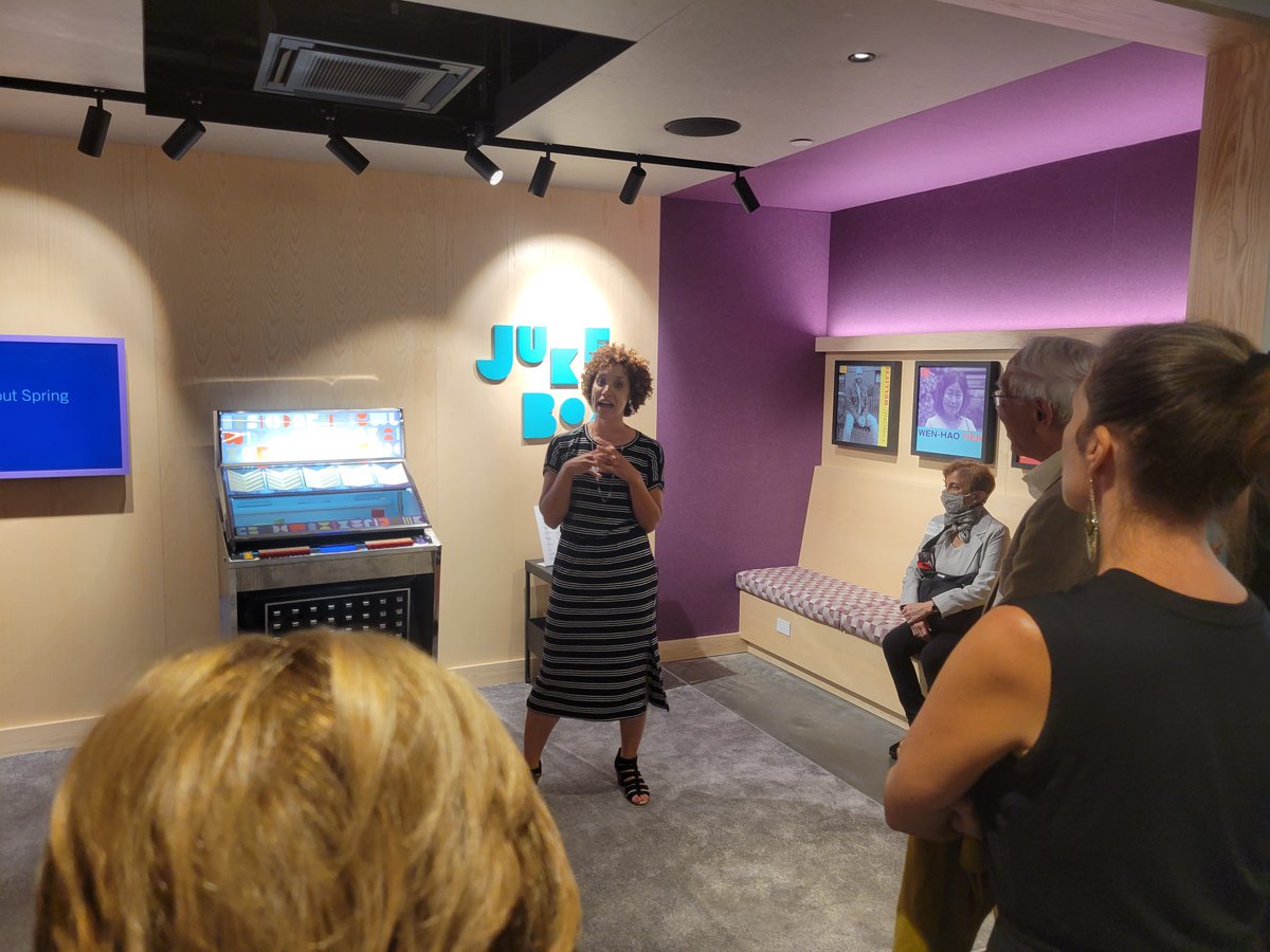 Philanthropy_MA's tweet photo. PhilMA Arts Funders Network got a sneak peek of @FoundryCamb! Thank you to the staff, Juke Box artist Elisa Hamilton and Jason Weeks for the fabulous tour. Check out the grand opening celebration Sat, Oct 8 at 11am! @art24weeks @CambridgeArts https://t.co/ZHnUAbs4Zy