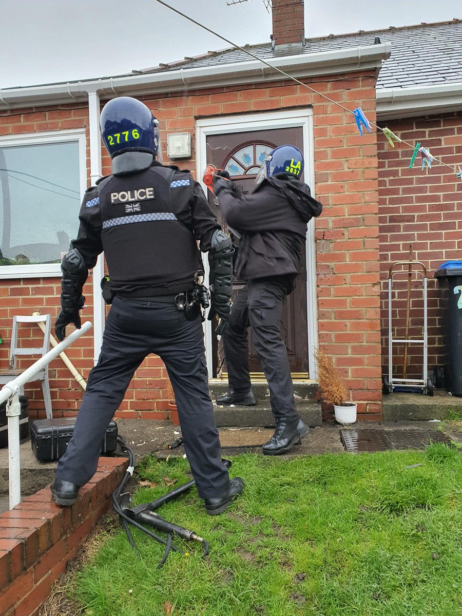 DurhamPolice's tweet photo. Another week, another warrant ✅

Consett NPT assisted by response officers executed another search warrant this week, this time at an address in #Leadgate.

🔎 A quantity of drugs and other associated items were seized from the address and an investigation is currently underway. https://t.co/BIKh0O8V90