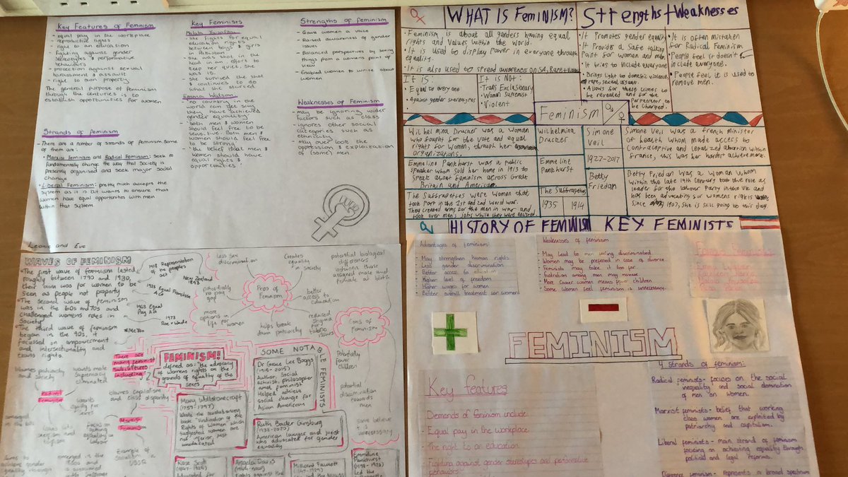 Fantastic posters looking at feminism as a structural theory 😍 great work from the NC Social science class!! <a href="/BraesHumanities/">BraesHumanities</a> #article12
