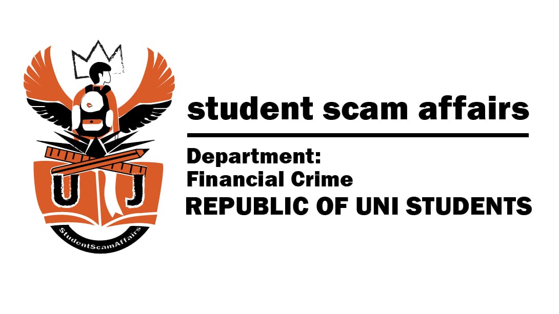 StudScamAffairs's tweet photo. Join Student scam affairs to educate yourself about student fund scams. Share your experiences  of being financially scammed as a student below.
#Student scamming
#Design Activism 
#UJ student campaign https://t.co/JPseFdJqPK