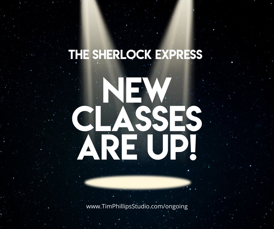 TPhillipsStudio's tweet photo. NEW Sherlock Holmesing the Text #acting &amp; #audition #classes are online and open for registration! Drop in for one or all 6!  AUDITION FOR YOUR CAREER, NOT THE JOB!

https://t.co/5osYmV7NEa
#timphillipsstudio https://t.co/14zKaGq9pb
