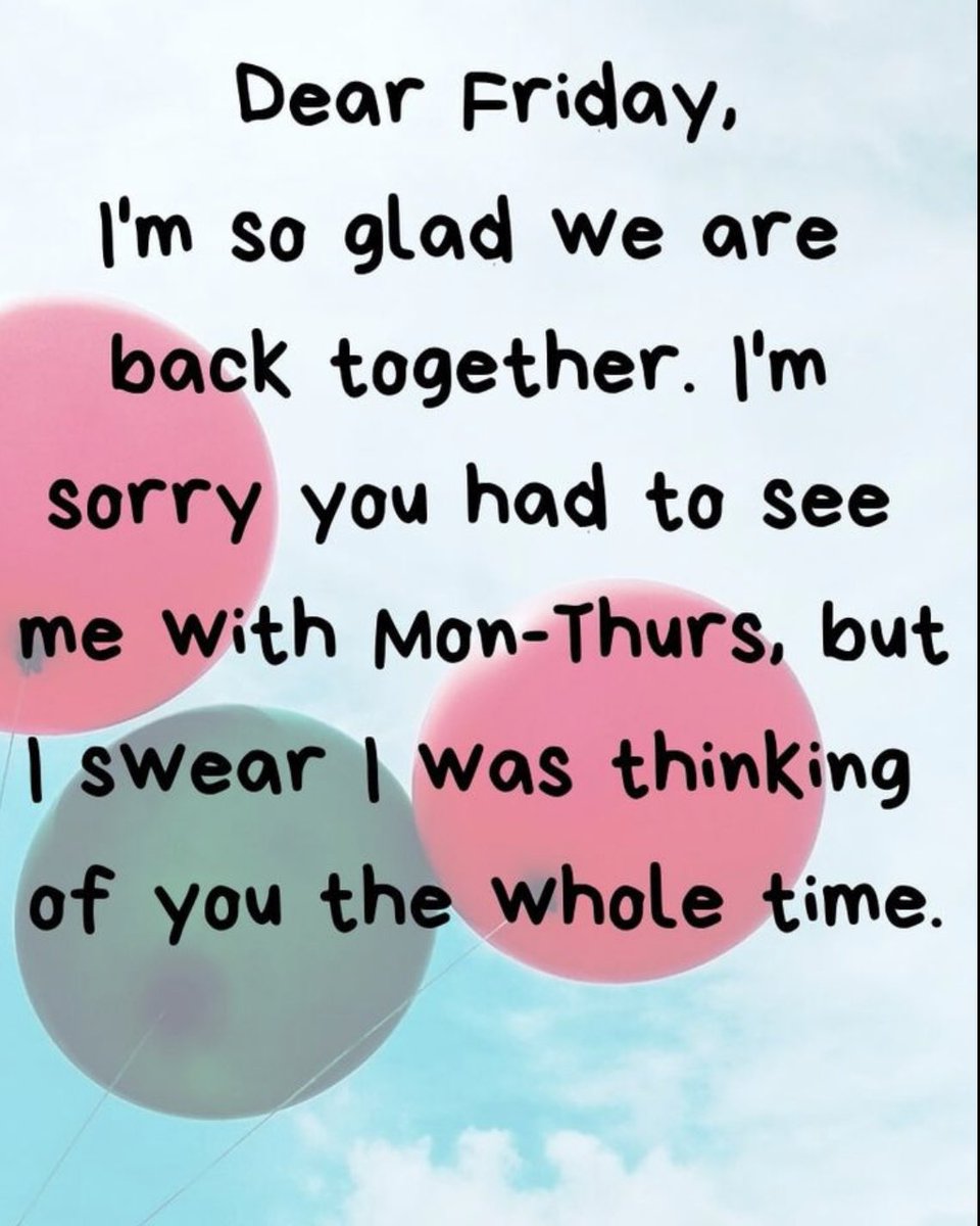 Oh how I missed you Friday!!!