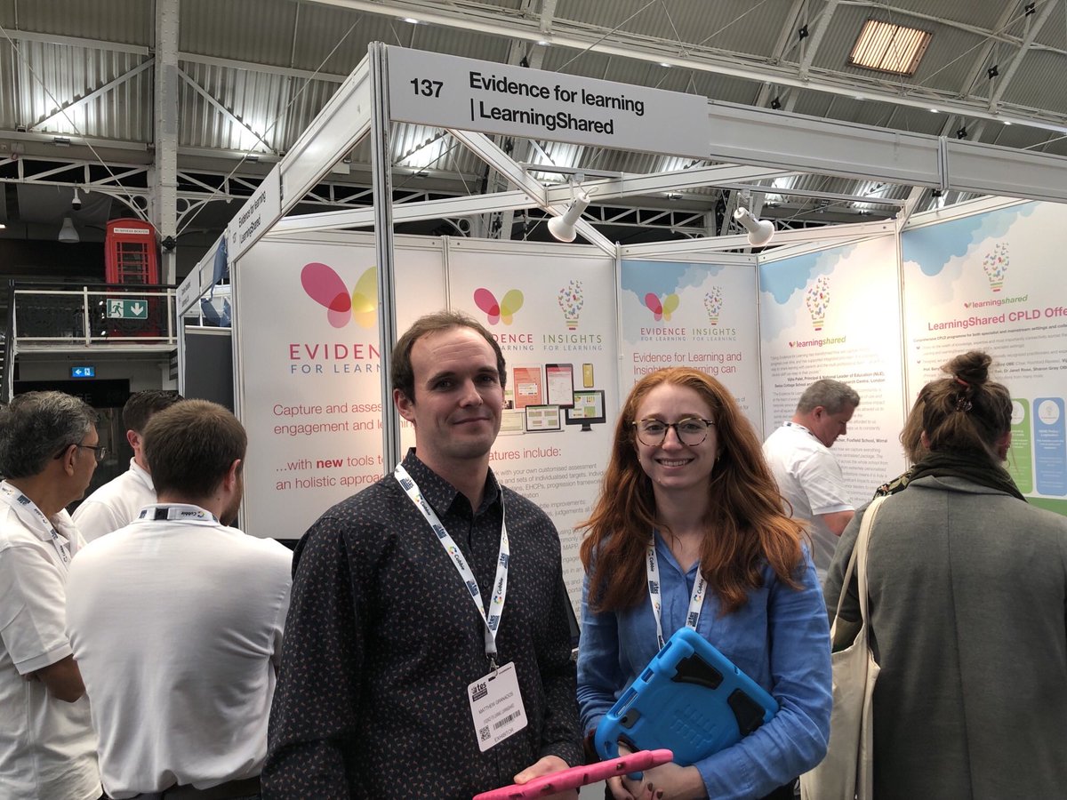 SwissCottageSch's tweet photo. Proud to showcase our school’s use of @EfL_Insights at #TesSENDShow pop by to speak to @MattGranados1 and Morgane about EfL with @SMSAteaching https://t.co/TXrsIJyI0d