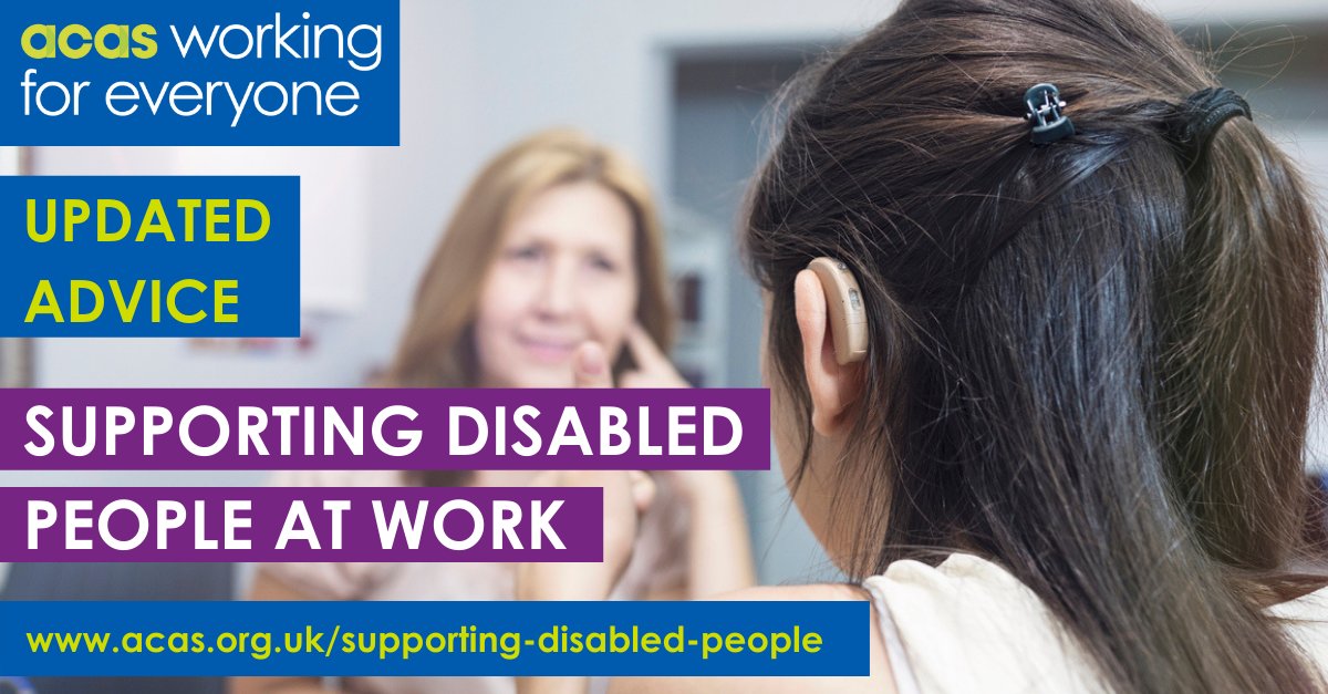 acasorguk's tweet photo. Disabilities can affect people in many ways in the workplace. Make sure reasonable adjustments are put in place to support your employees: https://t.co/3kI1hBIef7 #DisabilityAtWork #HR https://t.co/9zqpgP3HPM