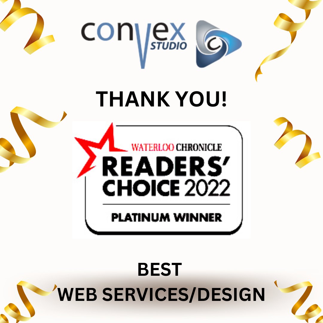 We are the Platinum winners in The Waterloo Chronicle Readers’ Choice Awards 2022 for the category of Best Web Services/Design.

bit.ly/3u6OKY4

#waterlooenergy #WebServicesDesign #bestWebServicesDesign #winner #readerschoiceawards #WaterlooChronicle #votes