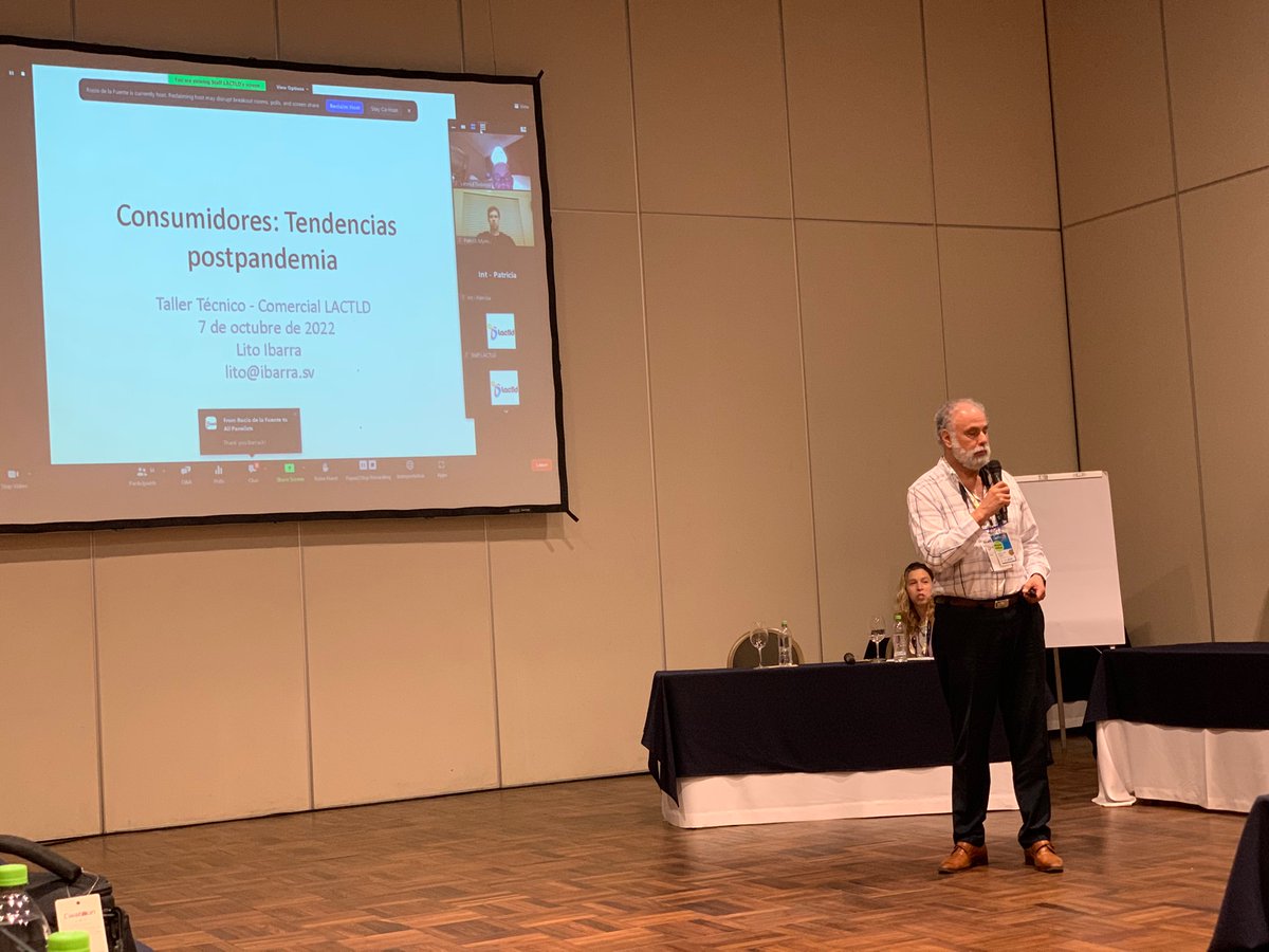 nichaiti's tweet photo. Consumers : Post pandemic trends
by Lito Ibarra (.SV)
@LACTLD Technical and Commercial Workshop in Santa Cruz de la Sierra, Bolivia
#LACTLD #LACNIC38 #LACNOG2022 https://t.co/jrWIZERbFp