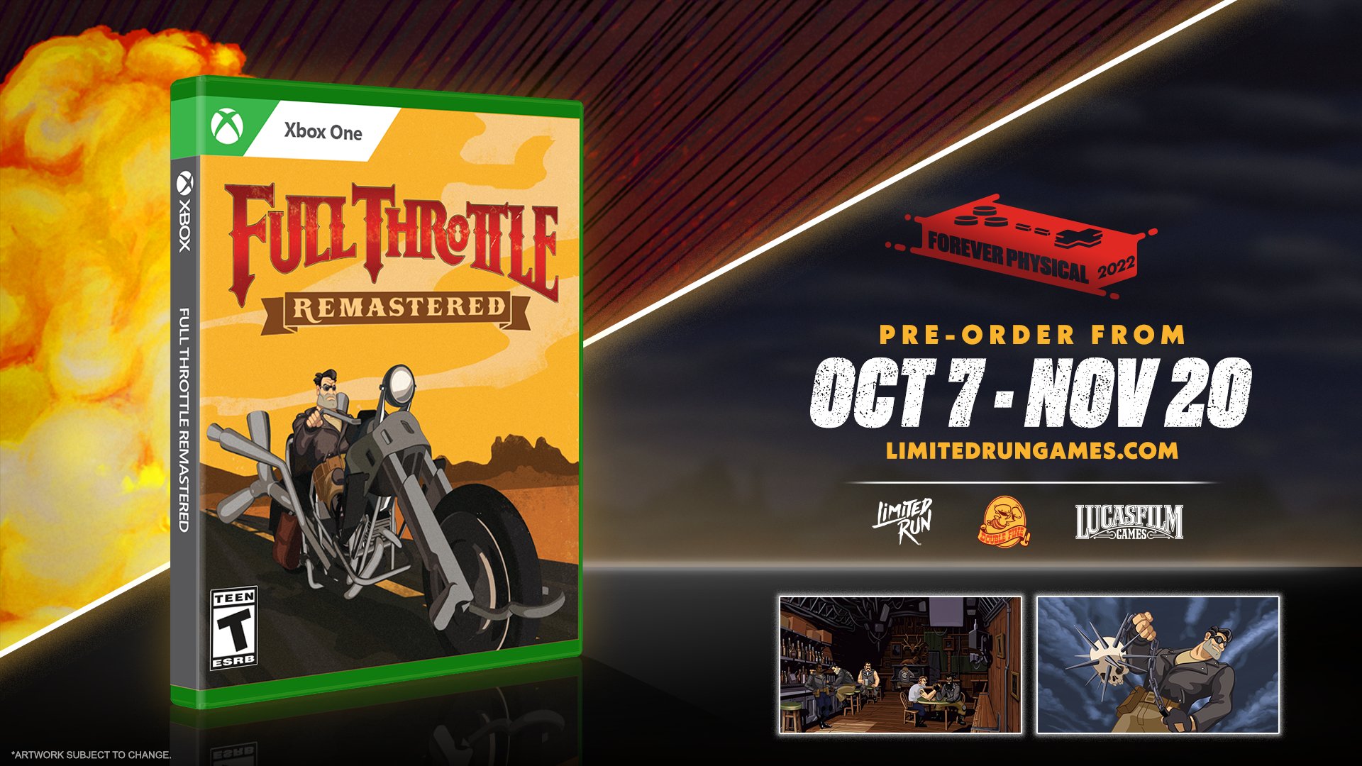 Limited Run Games on "We got a feeling in our guts that the road we're on is about to get a lot Pre-orders for Full Throttle: Remastered are LIVE! Pre-order