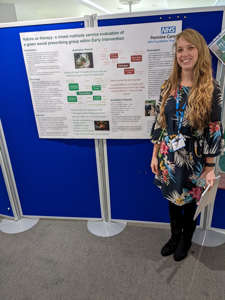 Psychologytash's tweet photo. Am I talking about Greenspace again? OF COURSE! Who doesn't love pretty pictures on a poster??
#greensocialprescribing #eipn @NicolaInnes11 @PennineCareNHS @Penninecareres1 https://t.co/mefASdyFTM