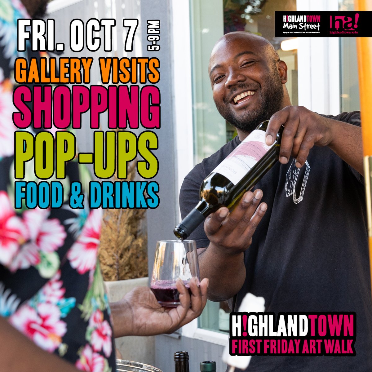 Highlandtown's October First Friday Art Walk features 8️⃣ pop-ups, 5️⃣ art exhibits, tastings, live music and more! The Art Walk is self-guided —check out the Art Walk Map for venue locations and details to plan your night ▶️ tinyurl.com/highlandtownar…