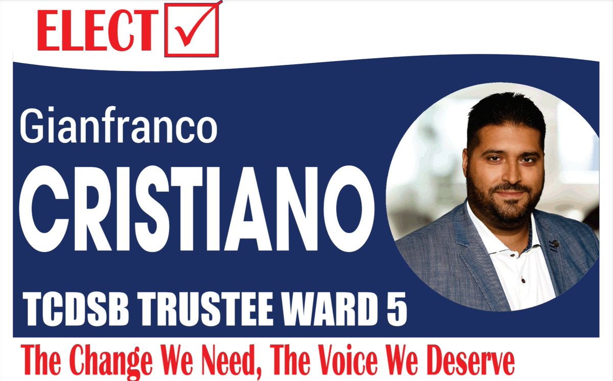 The time has come to make your voices heard. We need the Board to adhere to the opinions and wishes of parents, staff and community members. If you are from #eglintonlawrence, #Willowdale and #yorkcentre
VOTE CRISTIANO!
#TCDSB #school #tdot #Toronto #ward5 #ward6 #ward8 #ward18