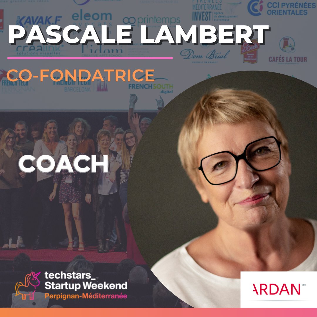 [SUPER COACH #SWPERPI 💪]

🔎 Aujourd'hui on vous présente Pascale Lambert, notre super coach #swperpi.

🦄 Il vous donne rendez-vous le 14, 15, 16 octobre à la Cité Digitale du Soler pour créer votre startup en 54 heures top chrono !