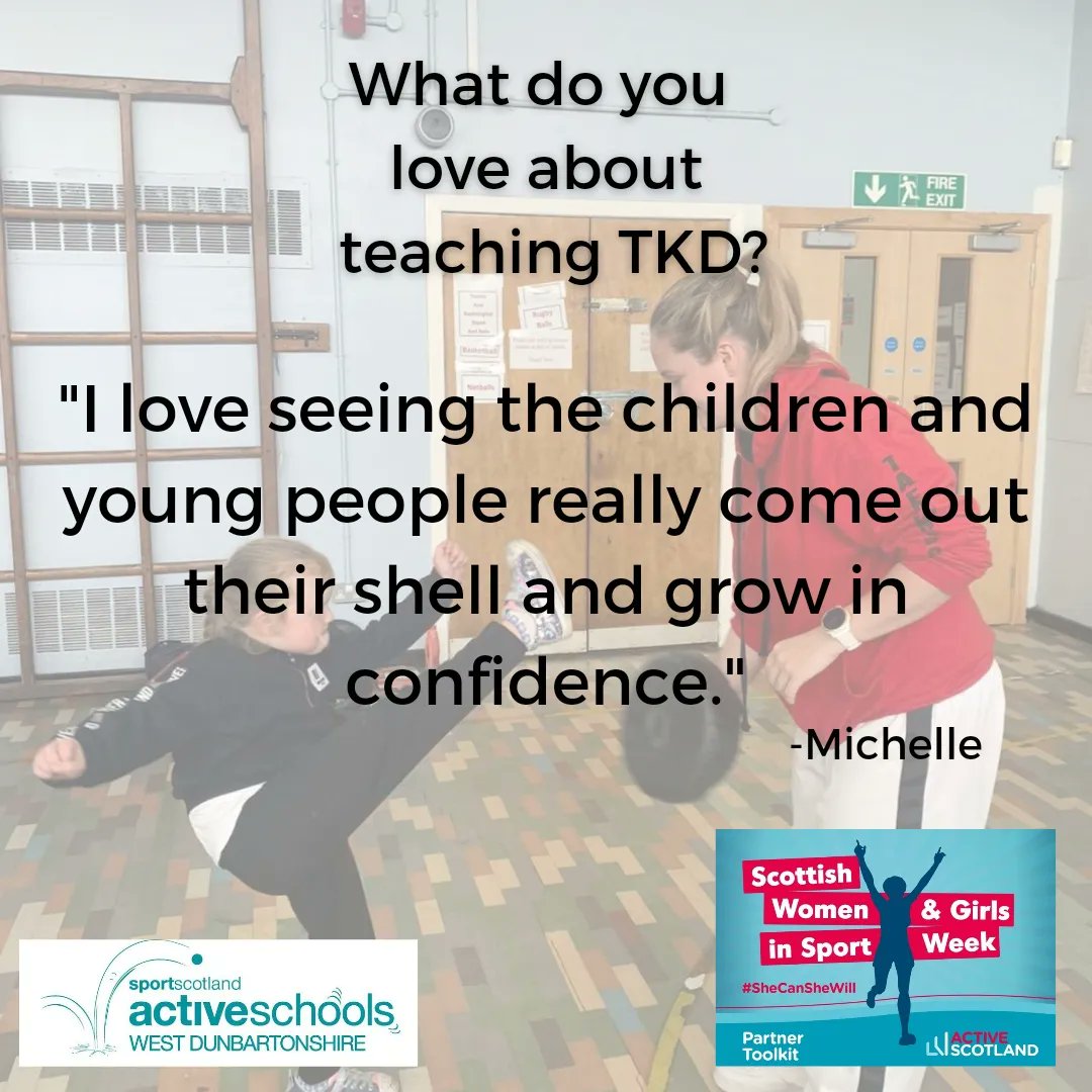 🏴󠁧󠁢󠁳󠁣󠁴󠁿Scottish Women and Girls in Sport Week🏴󠁧󠁢󠁳󠁣󠁴󠁿

Here we have Michelle from <a href="/Mhaininguktctkd/">Mhaininguktctaekwondo</a>

For info on local TKD sessions near you please contact <a href="/Mhaininguktctkd/">Mhaininguktctaekwondo</a>

#SheCanSheWil #scottishwomenandgirlsinsportweek #tkd #inspirationalteacher #westdunbartonshire