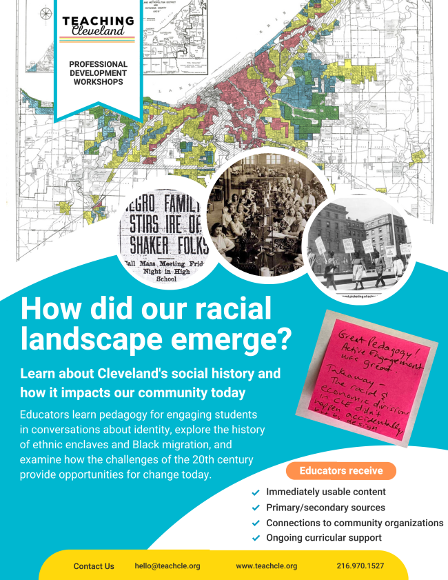 ESCNortheastOH's tweet photo. Join this session on October 14 at the Educational Service Center of Northeast Ohio. Learn about Cleveland's social history and how it impacts our community today. 

Register here: https://t.co/3mDkwEripr https://t.co/NpflcOk9q1