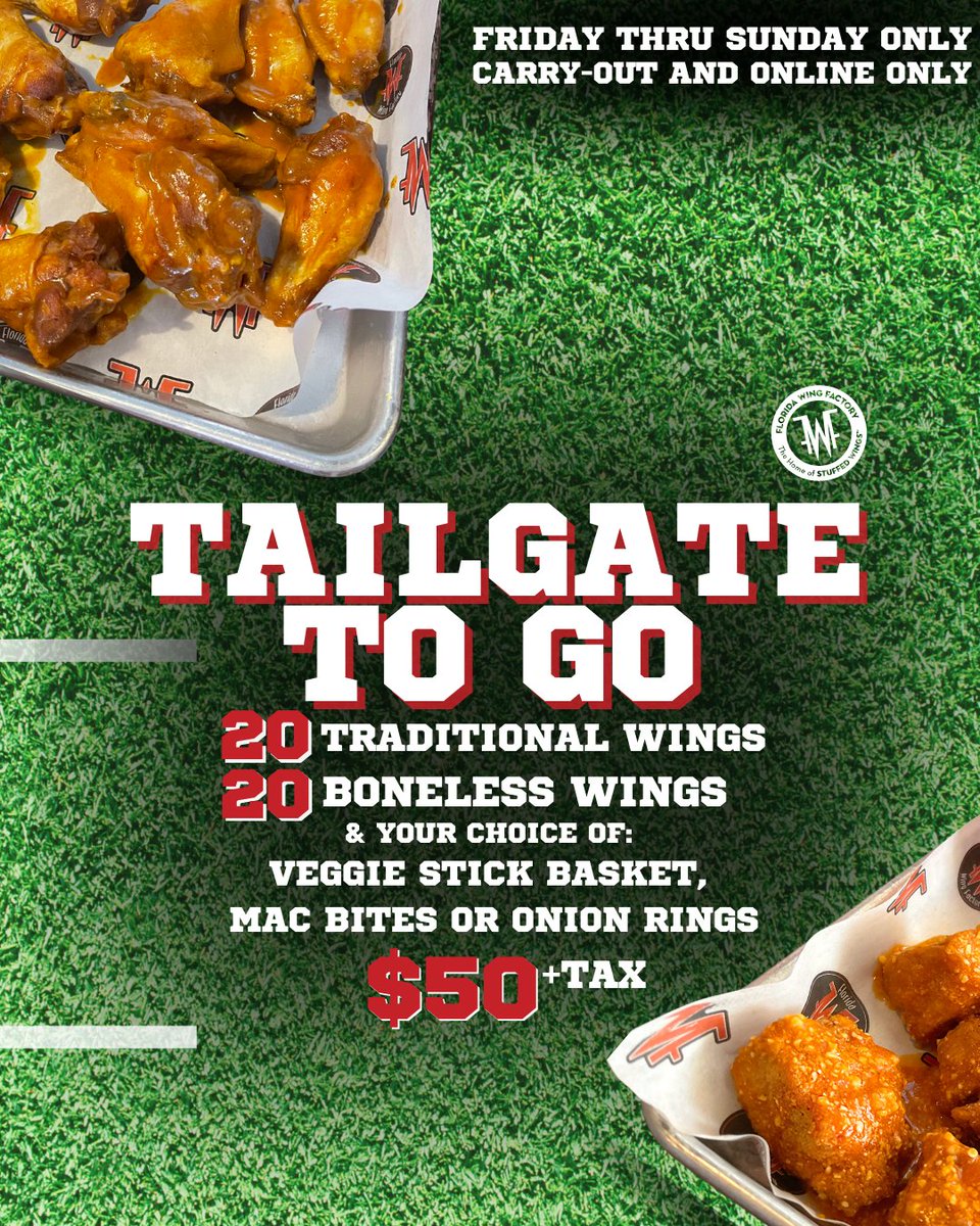 FLWingFactory's tweet photo. Bring the Tailgate home every game this season. #NFLSundayTicket #Tailgate #FSU https://t.co/s1k2o4nhjo